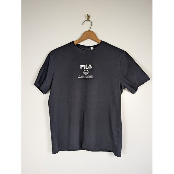 Fila Men's White Line T Shirt Size Small Loose Fit Sports Il Marchio Italiano - Picture 1 of 6